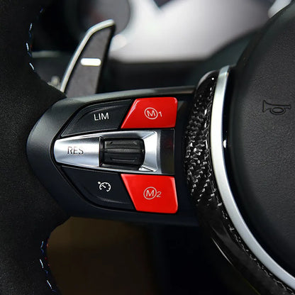 BMW steering wheel M1 M2 mode button upgrade kit with red and blue accent options