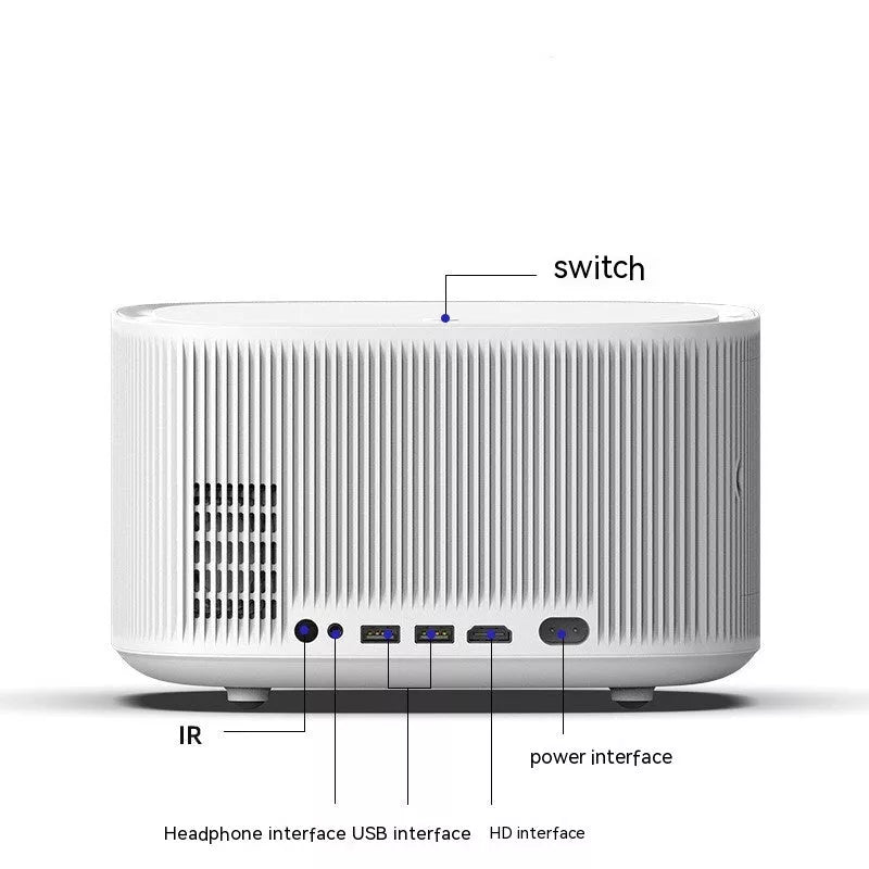 Smart Projector Home HD 4K in Black and White with Android compatibility