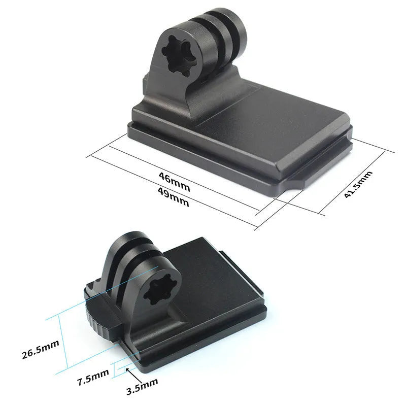 Black GoPro helmet holder extension rod with quick release bracket