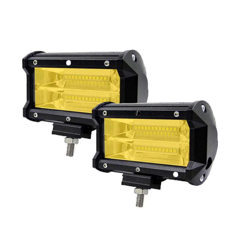 5-inch black LED work lamp for off-road vehicles with 24 LEDs and bracket mount