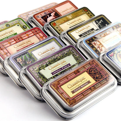 Rectangular DIY rubber stamp ink pad with oily quick-drying ink for notebooks and crafts