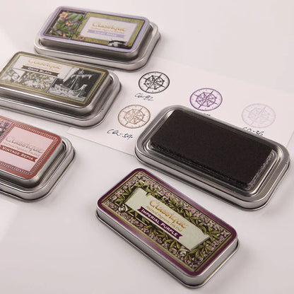 Rectangular DIY rubber stamp ink pad with oily quick-drying ink for notebooks and crafts