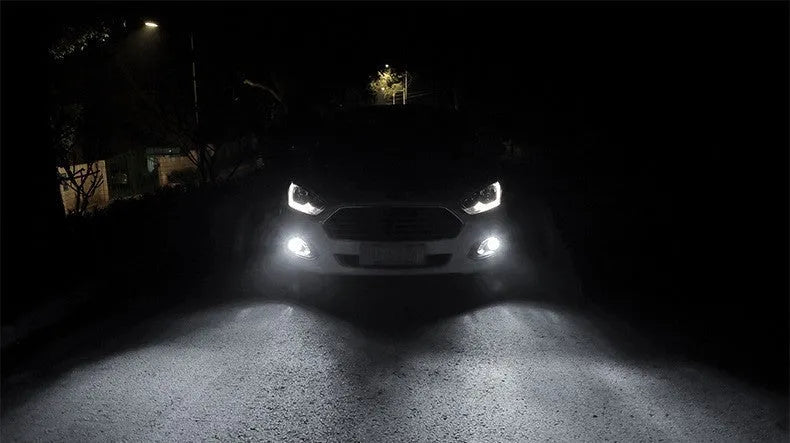 H11 H8 CSP 80W high power automotive LED front fog lamp with aviation aluminium housing.