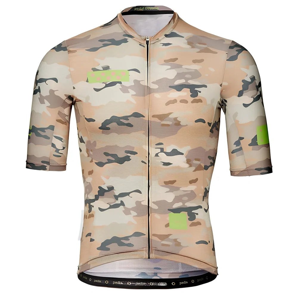 Men's cycling jersey with moisture-wicking fabric in multiple sizes from XS to 4XL