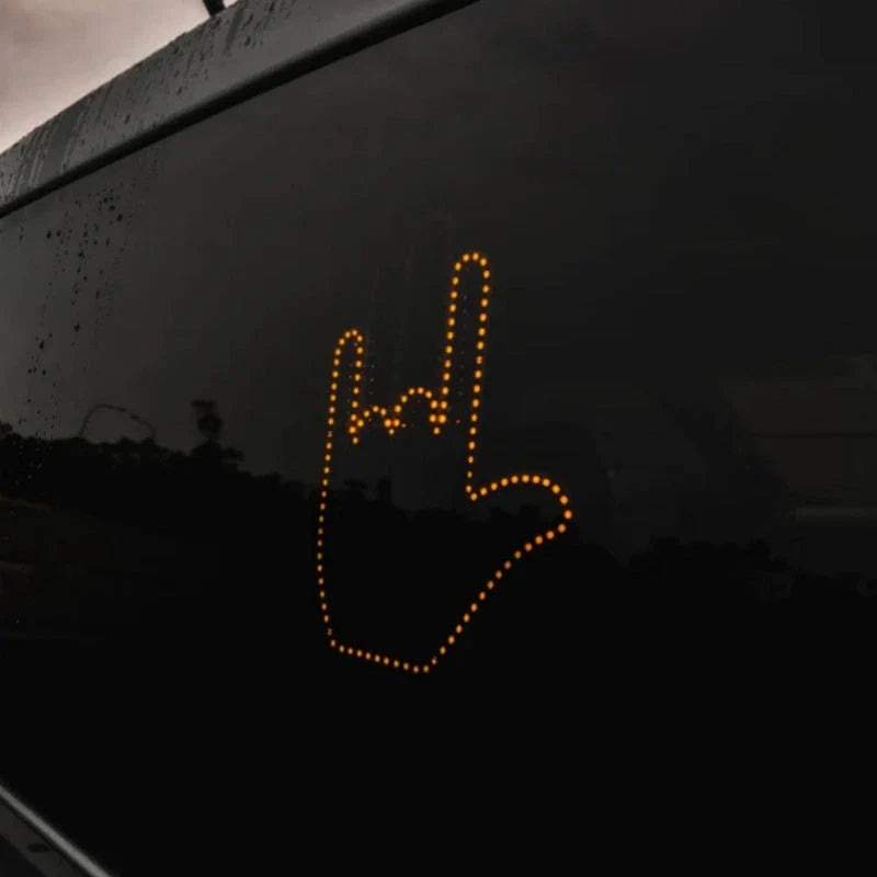 Illuminated gesture light with three modes for communicating with other drivers on the road