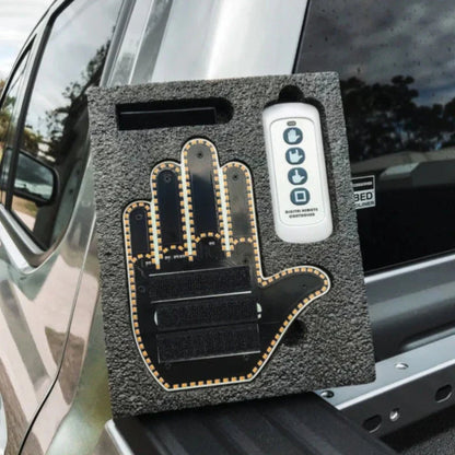 Illuminated gesture light with three modes for communicating with other drivers on the road