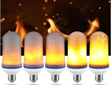 Flame-Flickering LED Bulb with Adjustable Intensity and Universal E27 Base for Cozy Ambiance