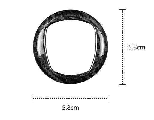 Real dry carbon fibre steering wheel decorative cover in black and red colour options.