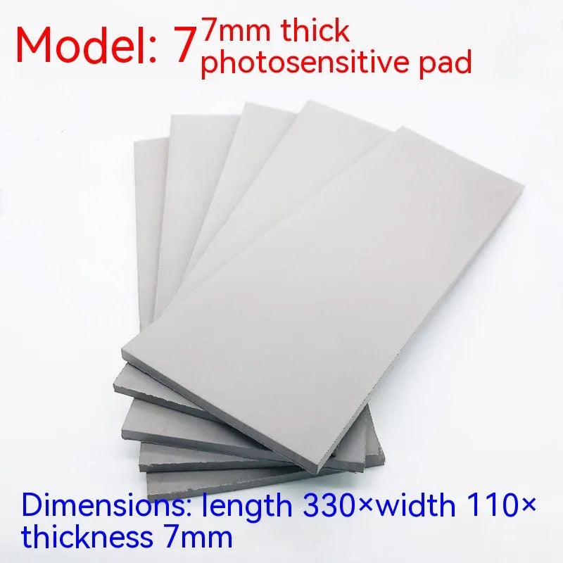 Seal pottery calligraphy painting light-sensitive mat black grey 330mm x 110mm 7mm 4mm 2mm thickness options