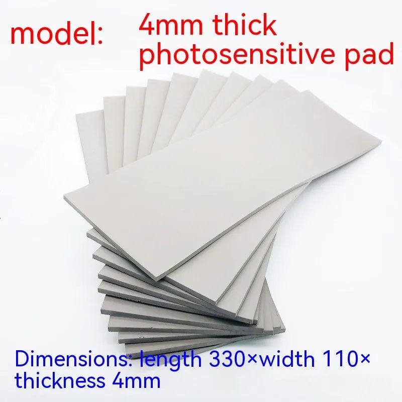 Seal pottery calligraphy painting light-sensitive mat black grey 330mm x 110mm 7mm 4mm 2mm thickness options