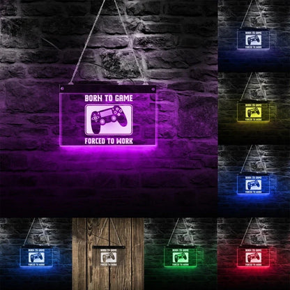 Game console controller logo LED neon light in various sizes for room decor