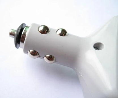 011C model car charger with cigarette lighter plug and USB port for wireless charging