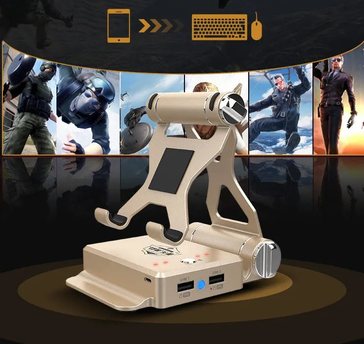 Gamesir-X1 mobile game controller in gold or silver for iOS Android FPS gaming