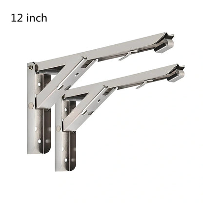 Stainless steel triangle bracket furniture hardware in three sizes for corner reinforcement