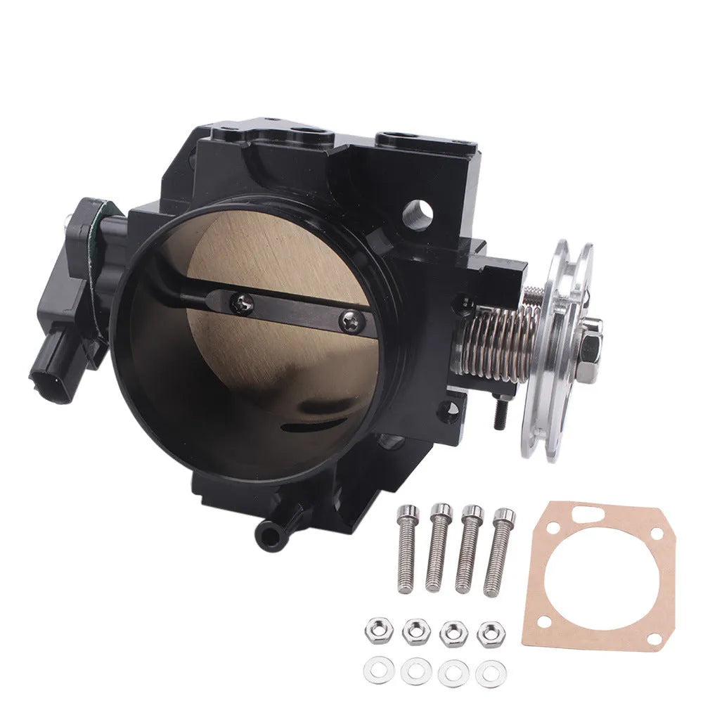 Honda K20A aluminium throttle body sensor showing 70mm diameter housing