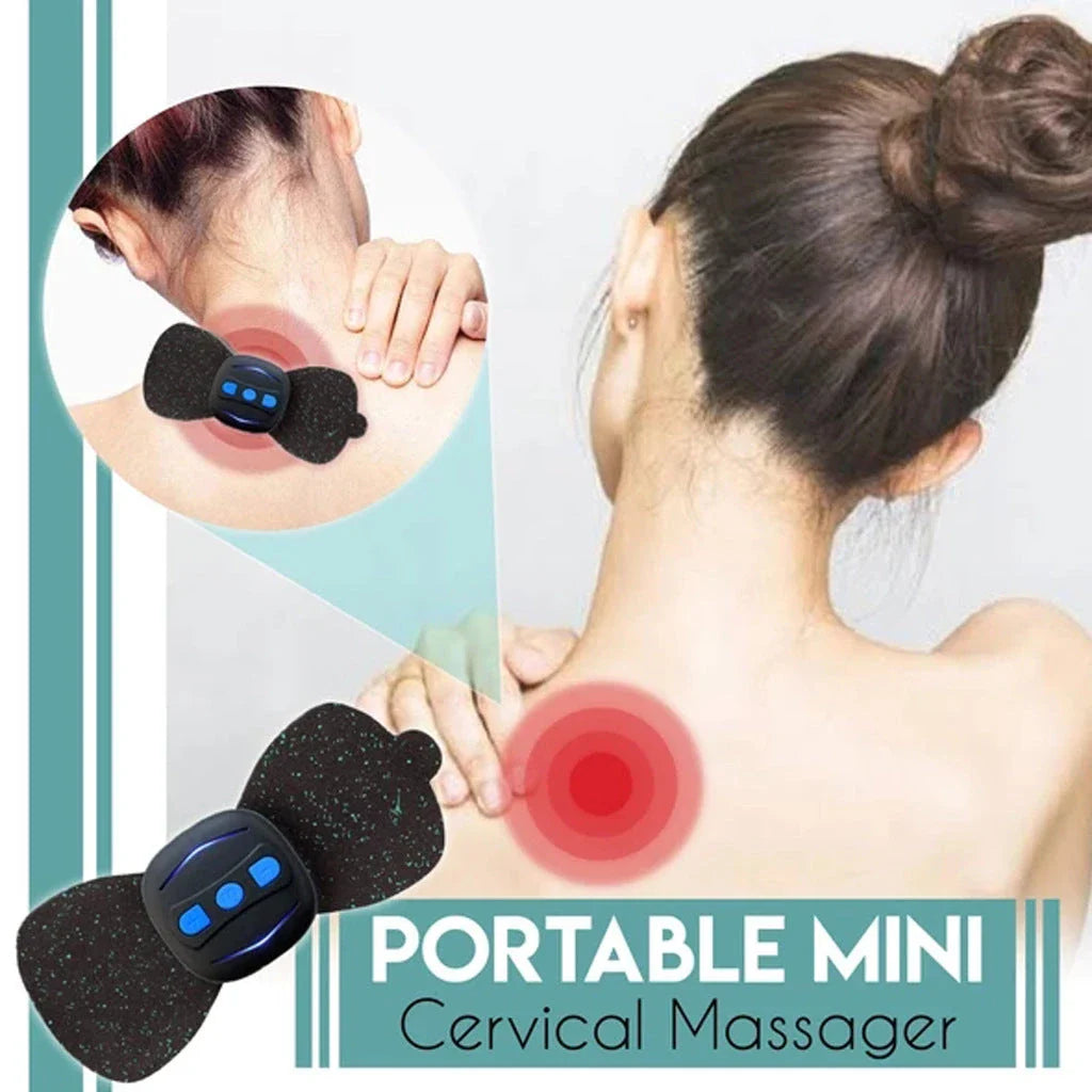 Portable neck and shoulder massager with 15 adjustable intensity levels, ideal for relieving muscle tension and promoting relaxation.