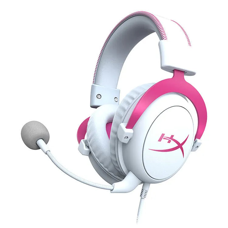 Wired gaming headset with detachable microphone in Hurricane 2 black red colour variant