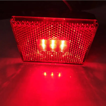 Red and yellow LED trailer side clearance lamp with 19cm wire and UV PC lens