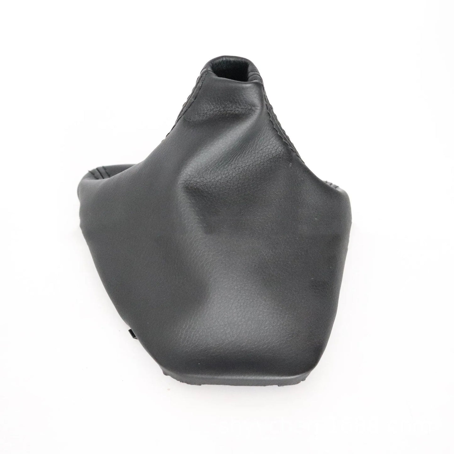 Black PU artificial leather gear stick dust cover for BMW 3 Series models.