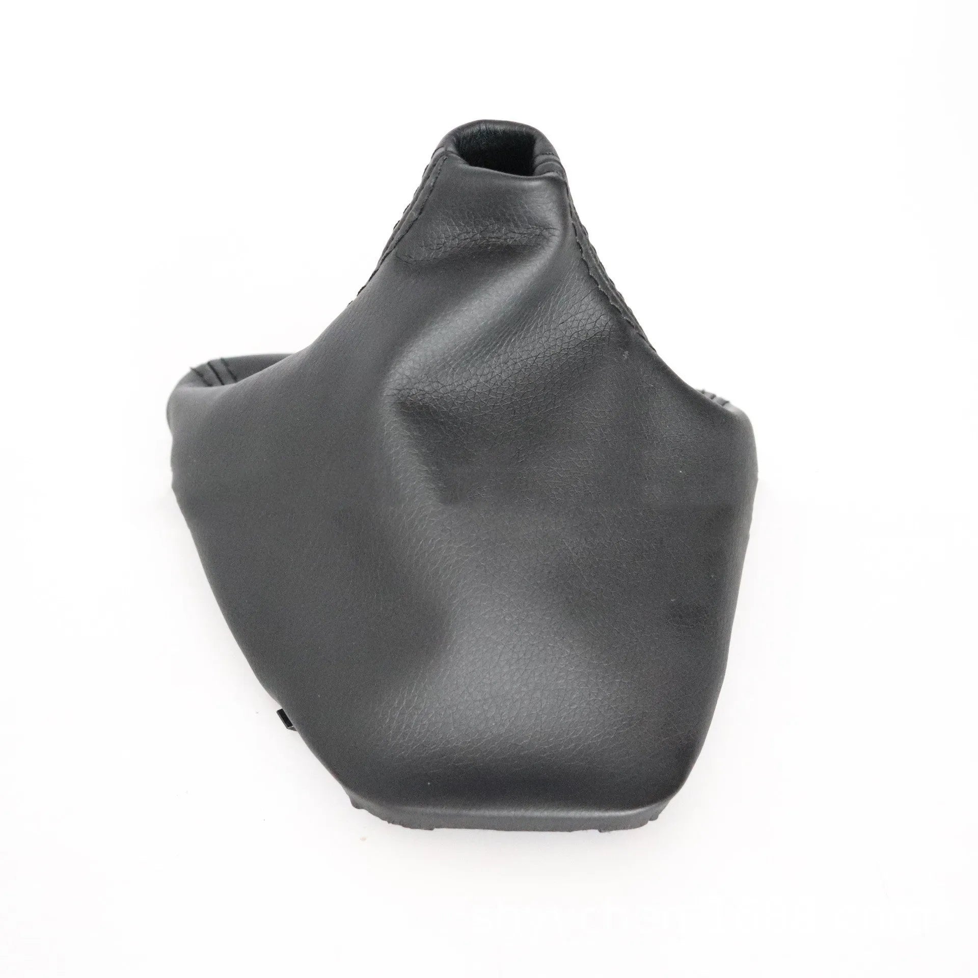Black PU artificial leather gear stick dust cover for BMW 3 Series models.