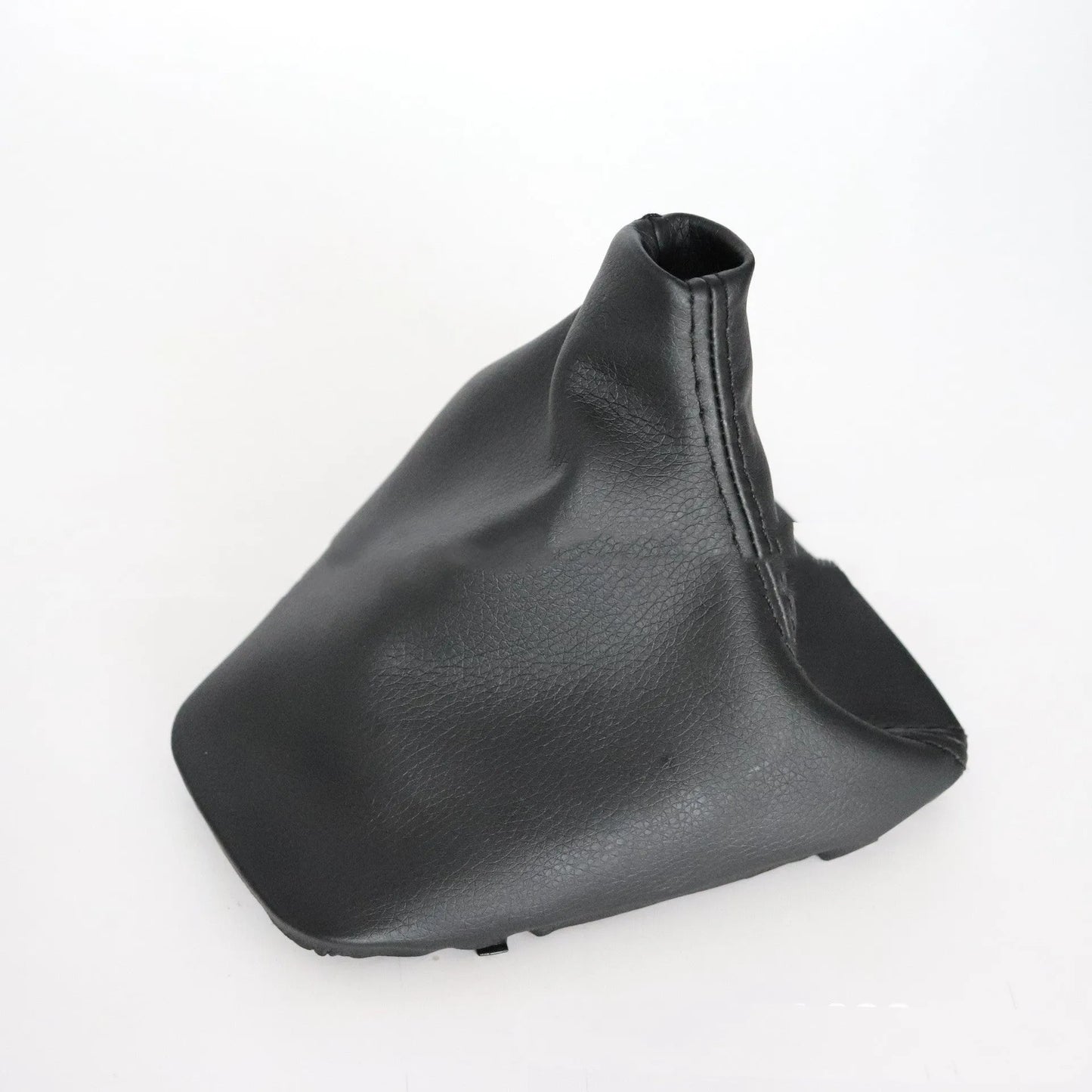 Black PU artificial leather gear stick dust cover for BMW 3 Series models.