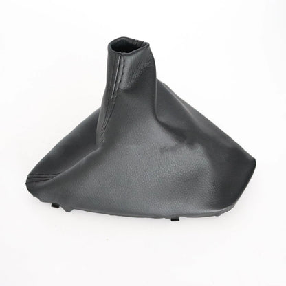 Black PU artificial leather gear stick dust cover for BMW 3 Series models.