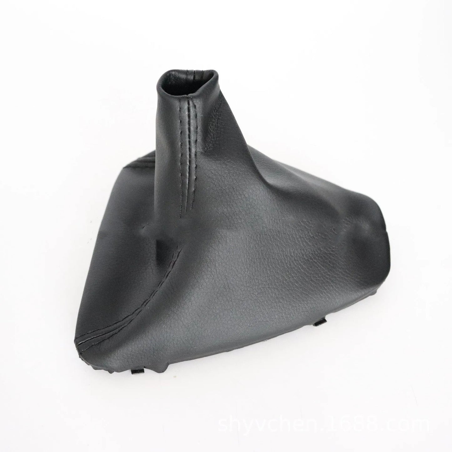 Black PU artificial leather gear stick dust cover for BMW 3 Series models.