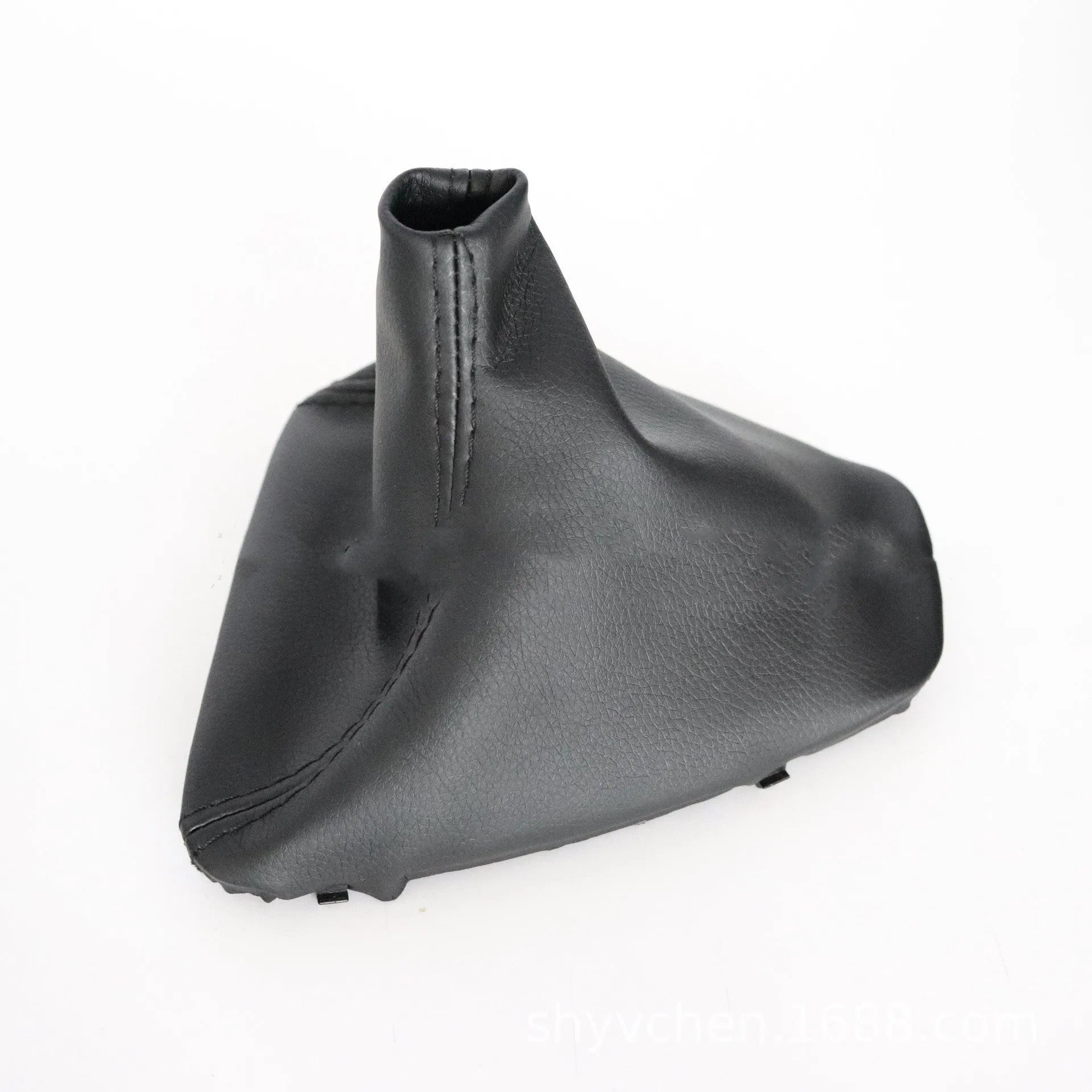 Black PU artificial leather gear stick dust cover for BMW 3 Series models.
