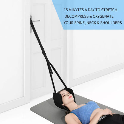 Neck Hammock Neck Stretcher in black grey for pain relief and mobility improvement