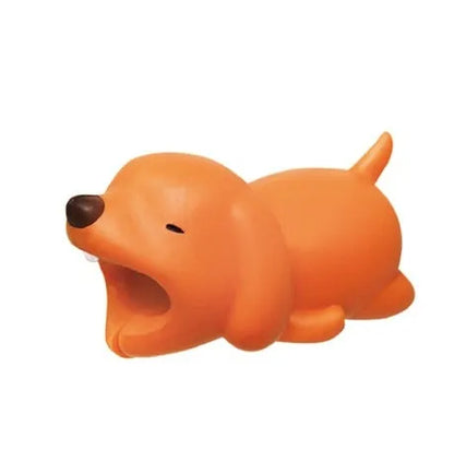 Silicone animal-shaped cable protector for Apple iPhone lightning charging cable.