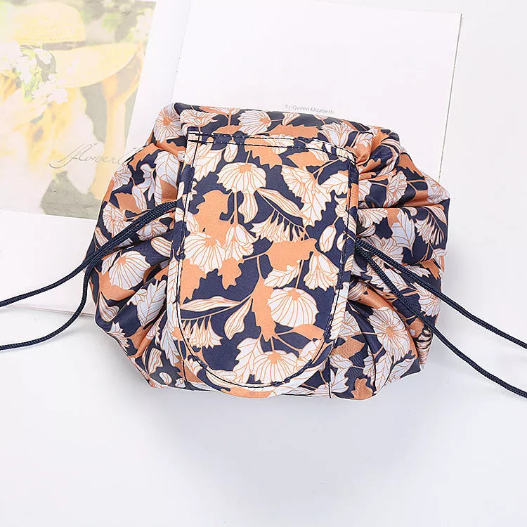 Animal Print Large Capacity Drawstring Cosmetic Storage Bag with waterproof oxford cloth