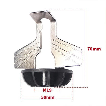 Silver mini electric grinder chain grinding machine with 100-tooth band saw blade for 20mm metal sharpening