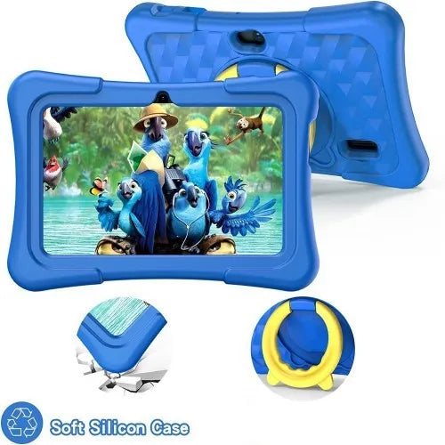 A133 quad-core 7-inch children's tablet with Android 12, 1024x600 IPS screen, in pink or blue