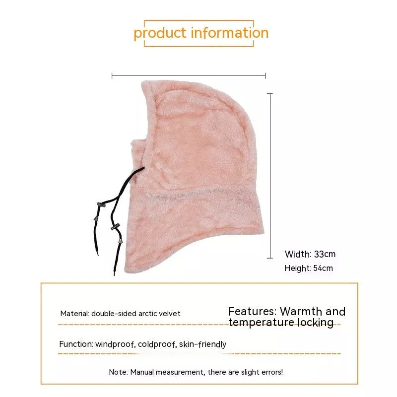 Winter cycling wind-proof cap with thickening scarf in multiple colors for cold protection