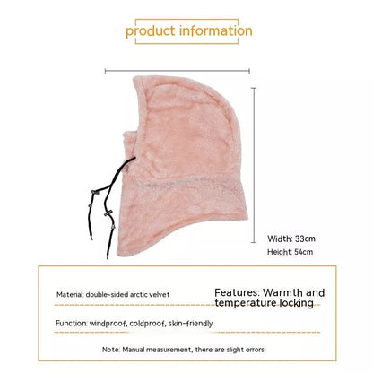 Winter cycling wind-proof cap with thickening scarf in multiple colors for cold protection