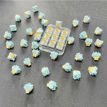36 Tiger Mo Sea Salt Lemon PRO Mute mechanical keyboard switches with linear design and 45g actuation force