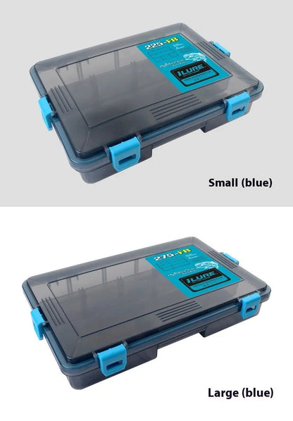 Blue Luya fishing lure storage box with waterproof PP plastic construction