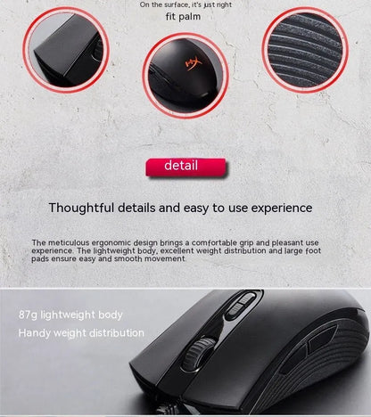 Pulse RGB wired gaming mouse with USB cable in black or pink colour options