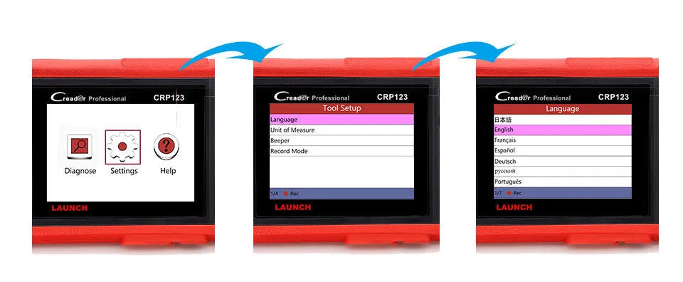 CRP123 automotive fault detector diagnostic equipment with main machine, cables, card reader and user manual