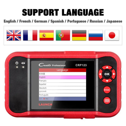 CRP123 automotive fault detector diagnostic equipment with main machine, cables, card reader and user manual