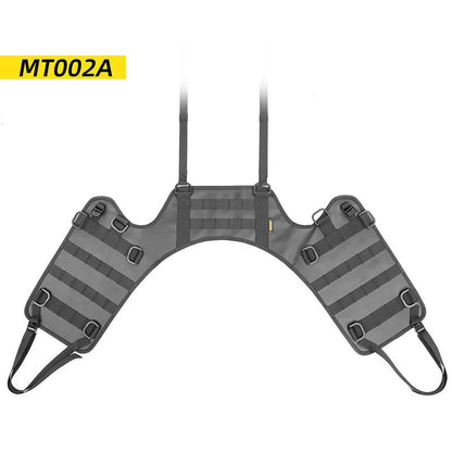 Black motorcycle fuel tank mount base measuring 100x40cm with polyester construction
