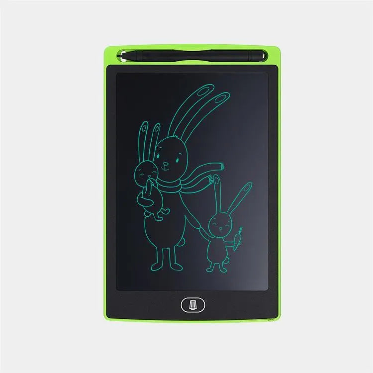 Colour options for a plastic electronic writing board drawing tablet for children.