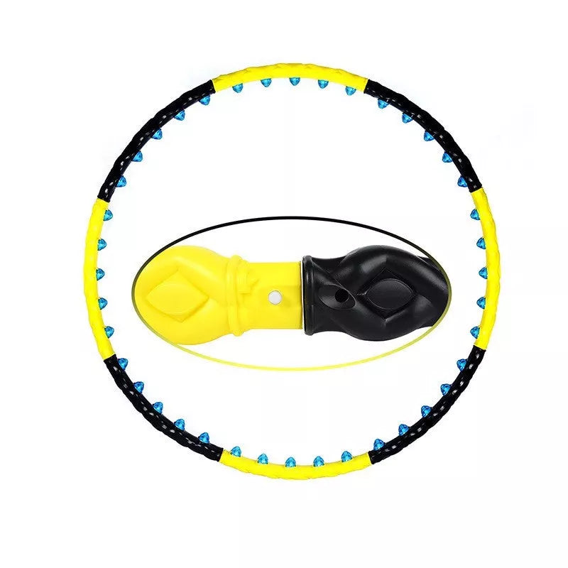 Yellow Magnetic Therapy Hoop for weight loss and fitness, 108cm in diameter