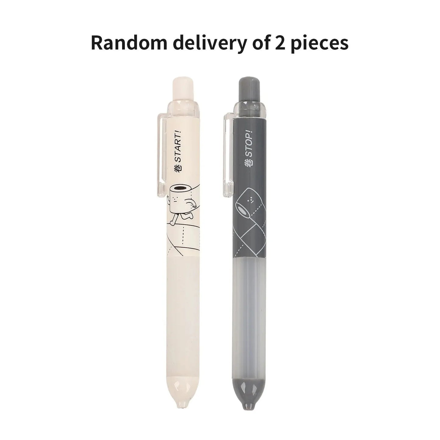 Black and white automatic pencils showing 0.5mm lead tip with minimalist plastic barrel design