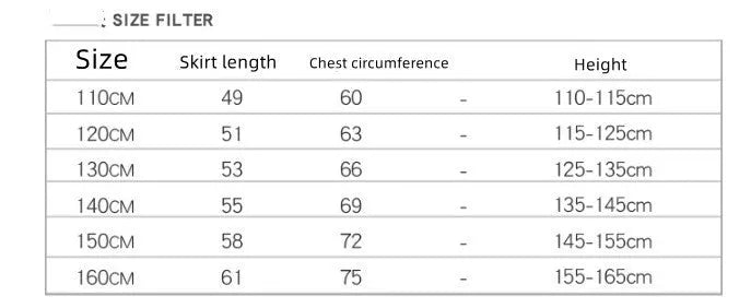 Girls cotton dance skirt in various colors and sleeve styles for dance practice