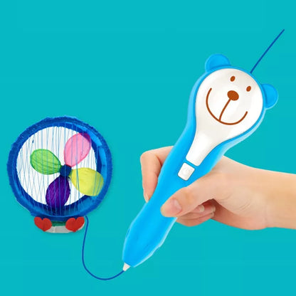 3D Graffiti Print Pen in blue, pink colors with USB charging and adjustable speed