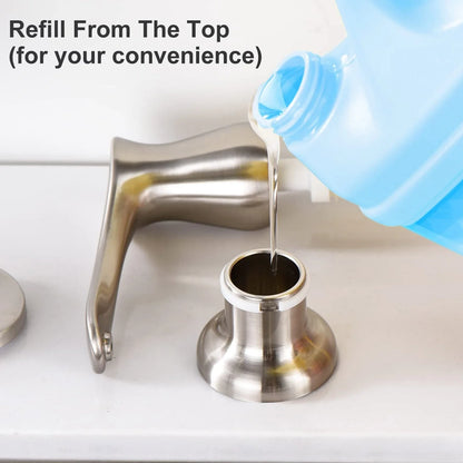 Electroplated kitchen sink hand press accessory with ABS construction in four finish options