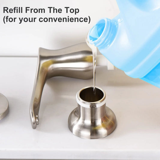 Electroplated kitchen sink hand press accessory with ABS construction in four finish options