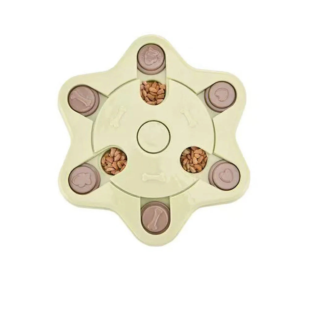 Interactive dog puzzle toy in various colors and styles for small to medium breeds