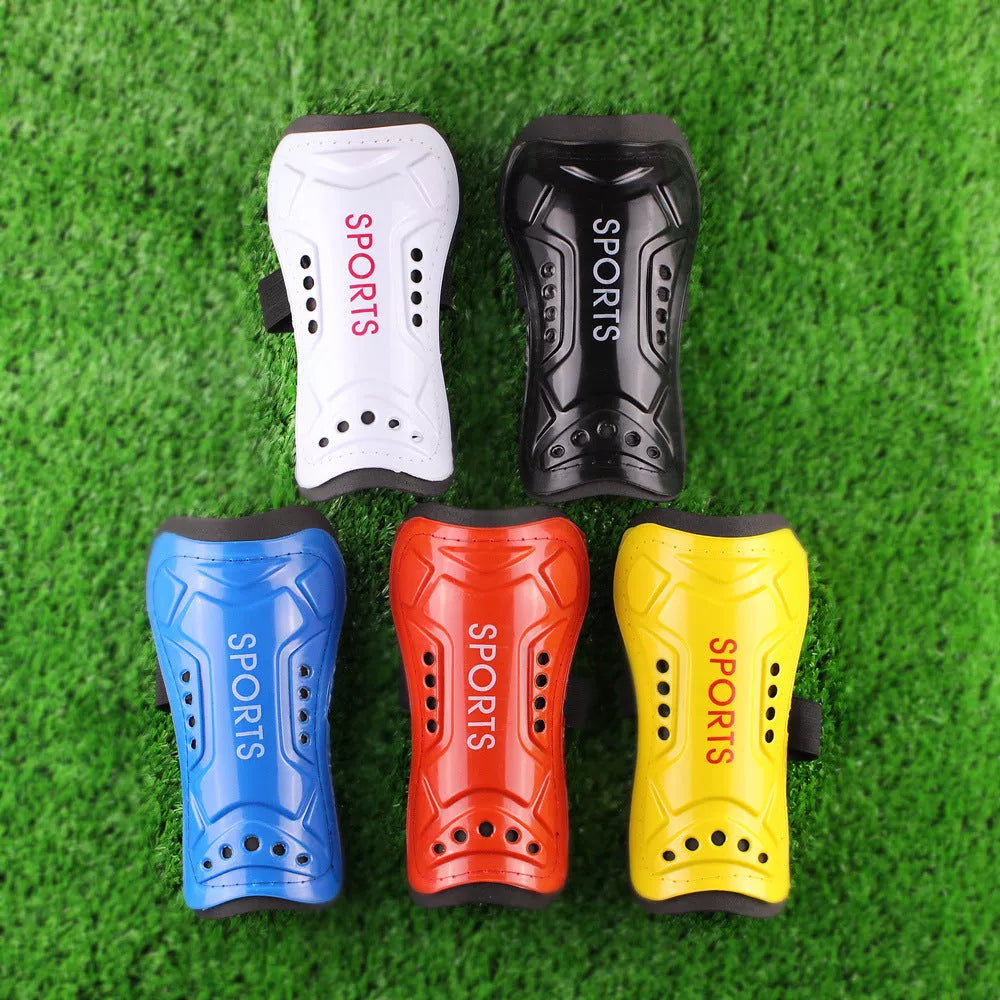 Football strap shin guards in multiple colors for secure leg protection